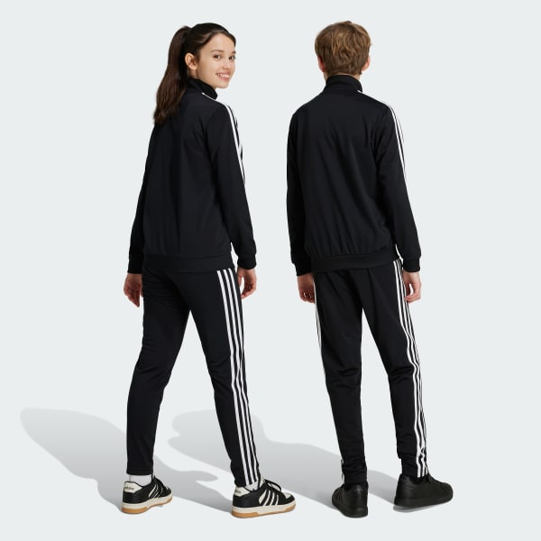 zwart Essentials 3-Stripes Tiberio Trainingspak