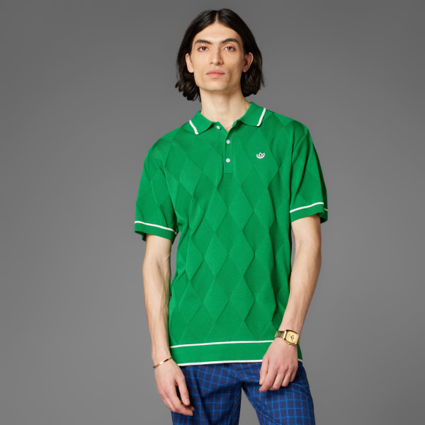 Green 오리지널스 아가일 니트 폴로 셔츠