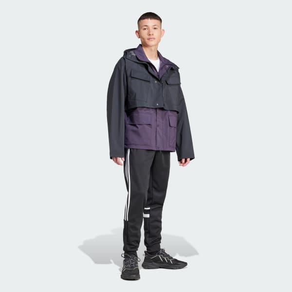 Black Convertible Shell Jacket