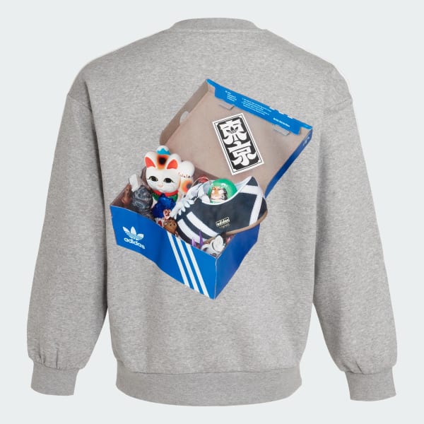 グレー 東京 シューズボックス クルーネックスウェット