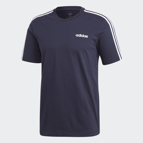adidas Men's Essentials 3-Stripes T-Shirt in Blue and White | adidas UK