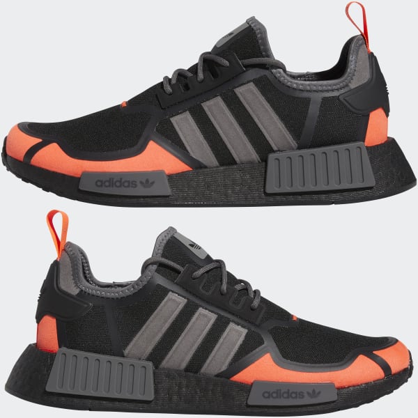 Orange and black adidas nmd store