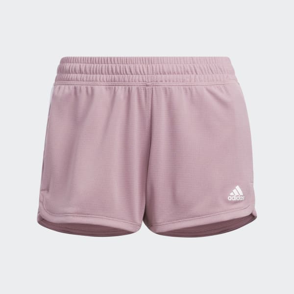 adidas Pacer 3-Stripes Knit Shorts - Purple | Women's Training | adidas US