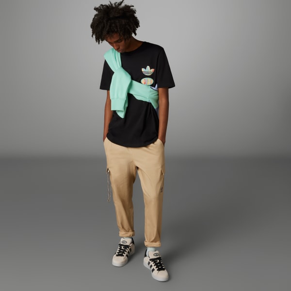 Svart Enjoy Summer Front/Back Graphic T-shirt