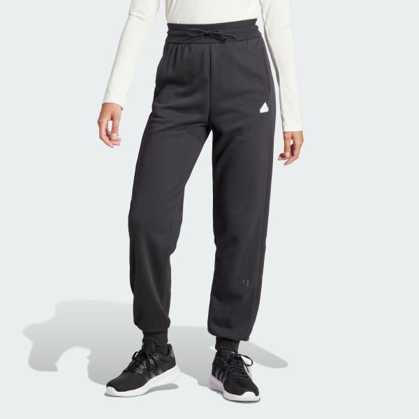cerná Embroidered French Terry Loose Joggers