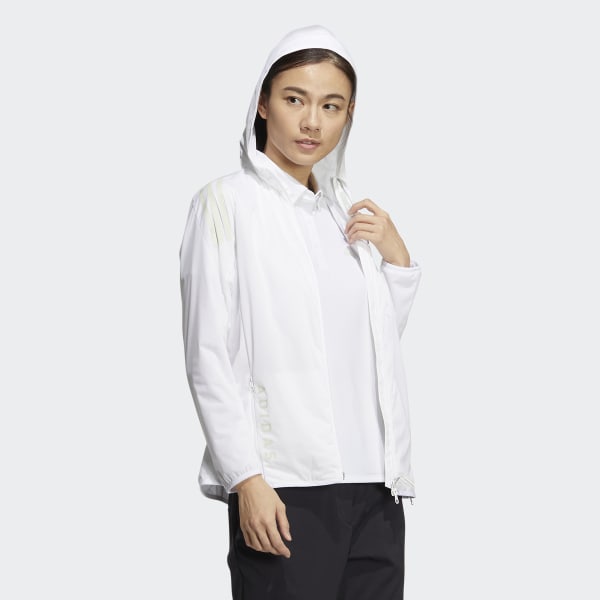 White WIND.RDY 3-Stripes Long Sleeve Jacket CD214