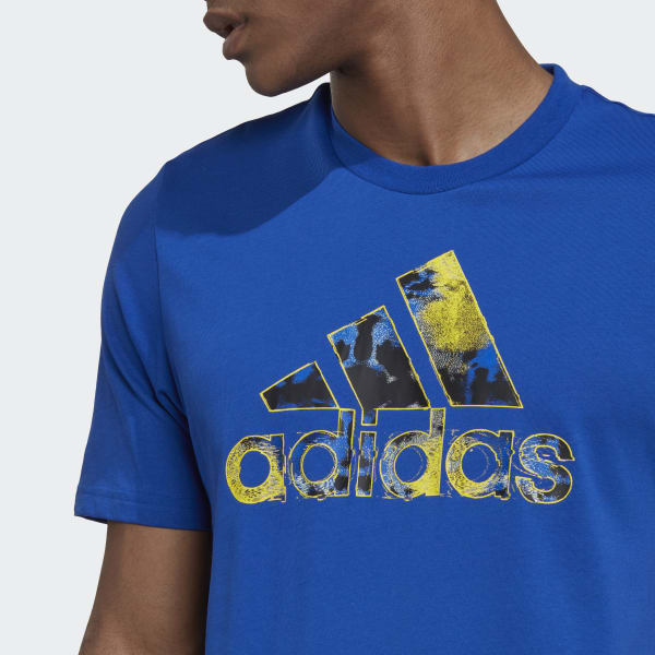 Azul Playera de Entrenamiento Estampada HIIT AEROREADY TS138