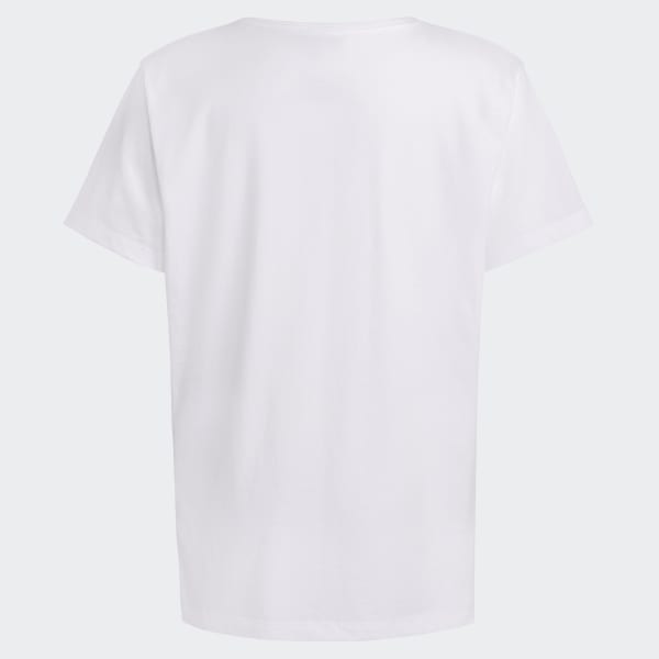 White Long Slit Tee (Extended Size)