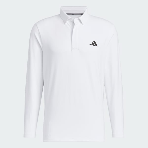 Putih Polo Shirt Lengan Panjang AEROREADY