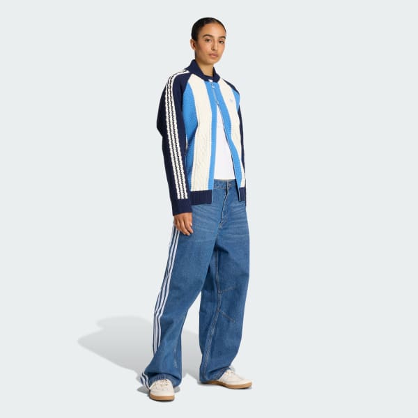 Biru TRACK TOP RAJUT ADIDAS ORIGINALS ARCHIVE CUTLINE