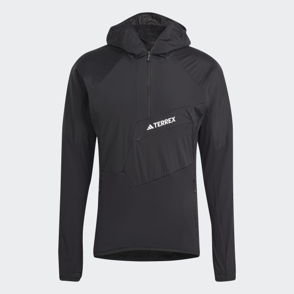 Preto Casaco em Fleece com Capuz Techrock Ultralight