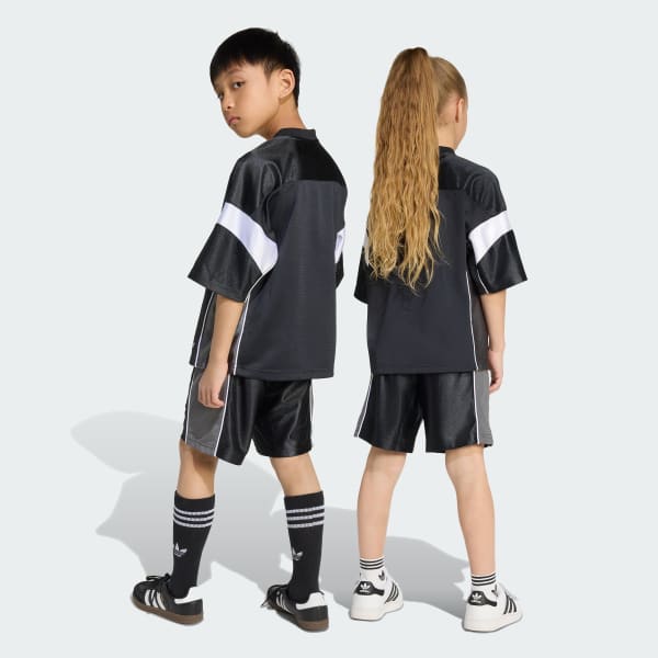 Preto Conjunto Shorts Camiseta Infantil
