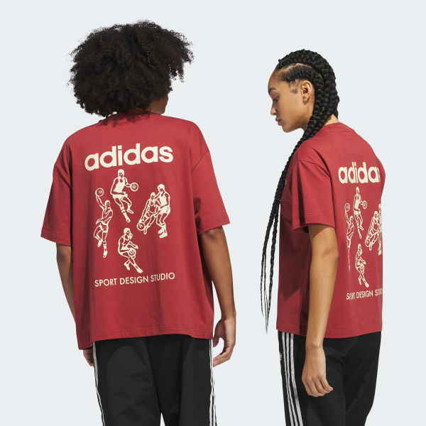 Rojo Remera estampada de jugadores Sport Design Studio de adidas
