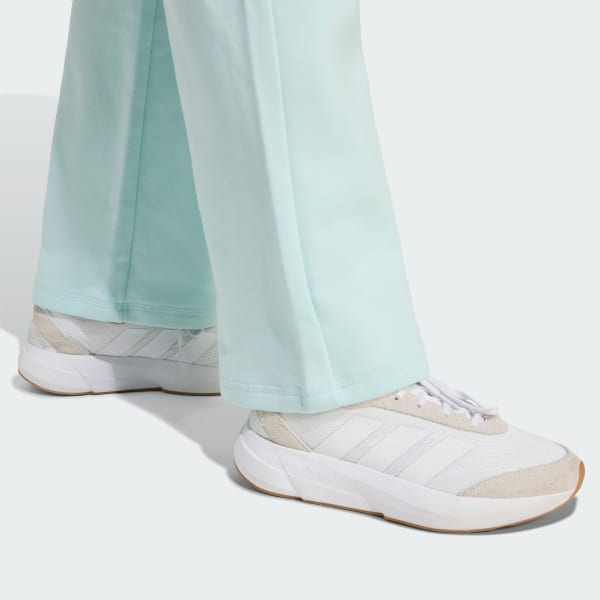 adidas Essentials Small Logo Feel Cozy Open-Hem Pants - Turquoise