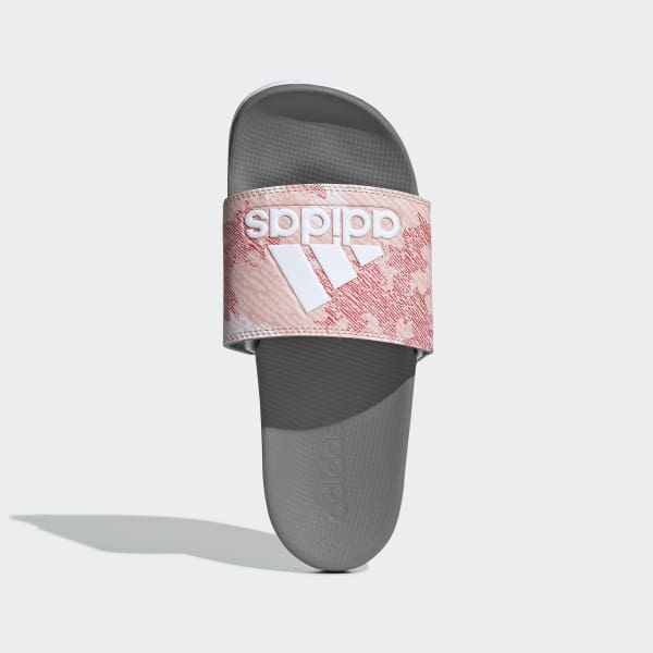 pink and black adidas sandals