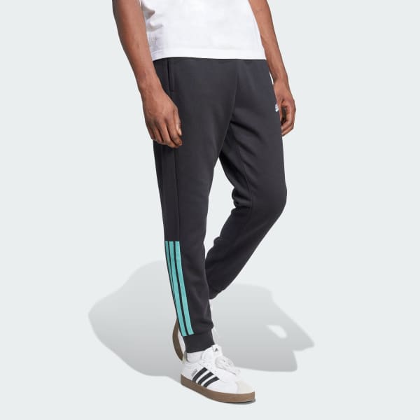 Μαύρο 3-Stripes Fleece Παντελόνι