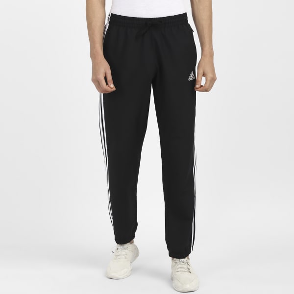 adidas 3Stripes Tapered Leg Pants  Black  adidas India