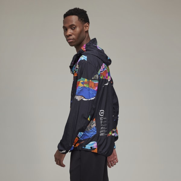 Czerń CH2 Allover Print Packable Windbreaker C1443