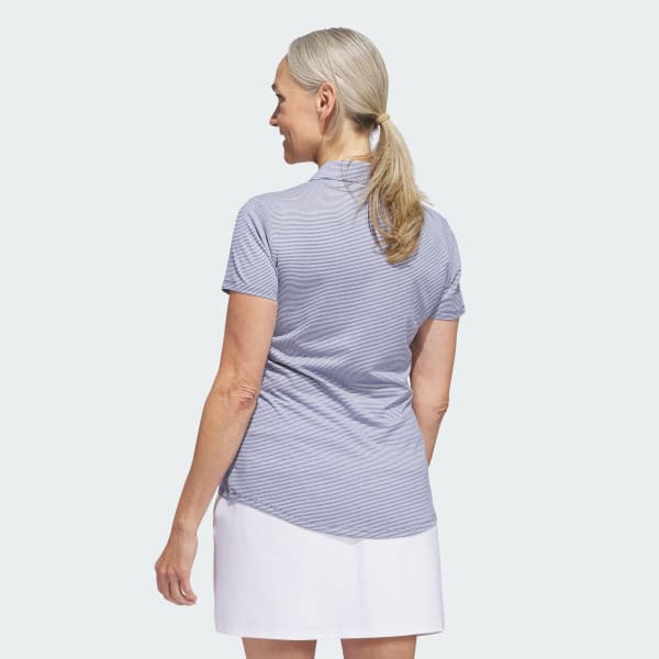 สีน้ำเงิน เสื้อโปโลแขนสั้น Ottoman สำหรับผู้หญิง