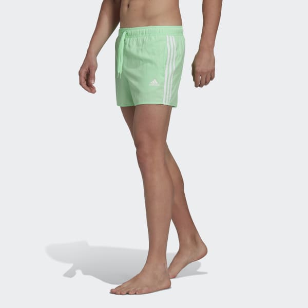 adidas Classic 3-Stripes Swim Shorts - Green | Free Shipping with ...
