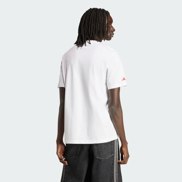 Branco Camiseta Estampada da Temporada CR Flamengo