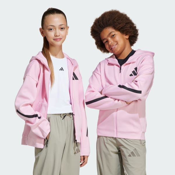 Pink adidas Z.N.E. Full-Zip Hooded Track Jacket