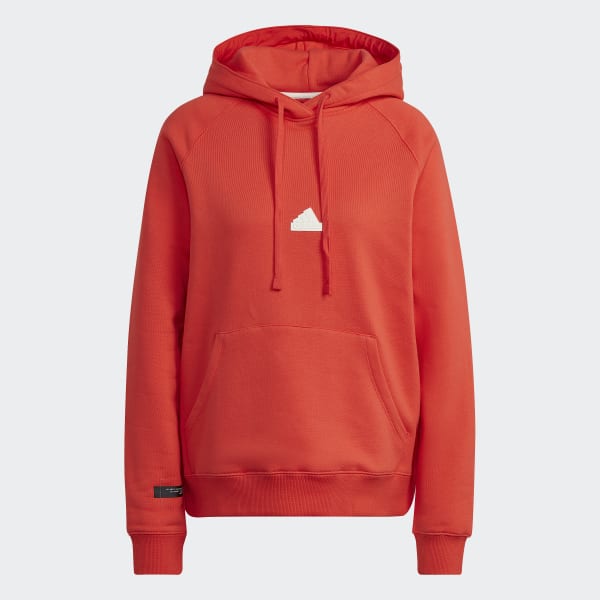 Orange Oversized Hooded Sweatshirt
