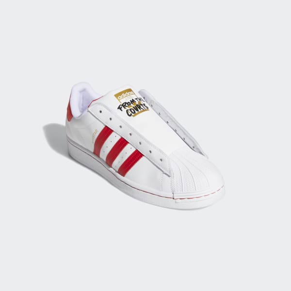 adidas laceless shoes white