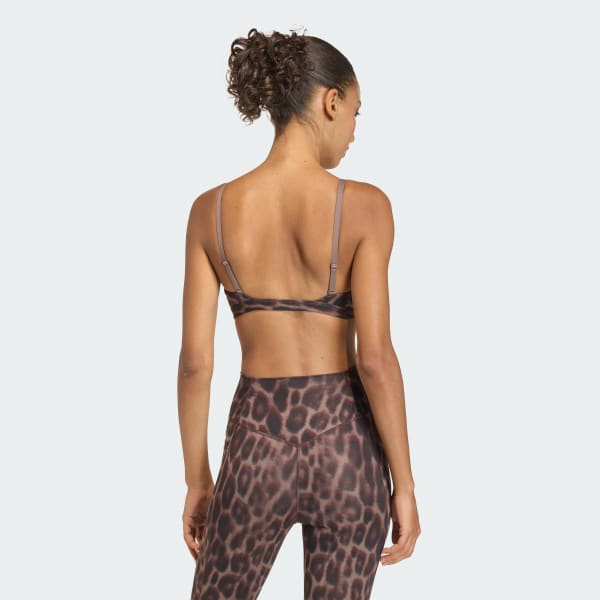 Cafe Top Deportivo Optime Essentials Workout Leopardo de Soporte Ligero