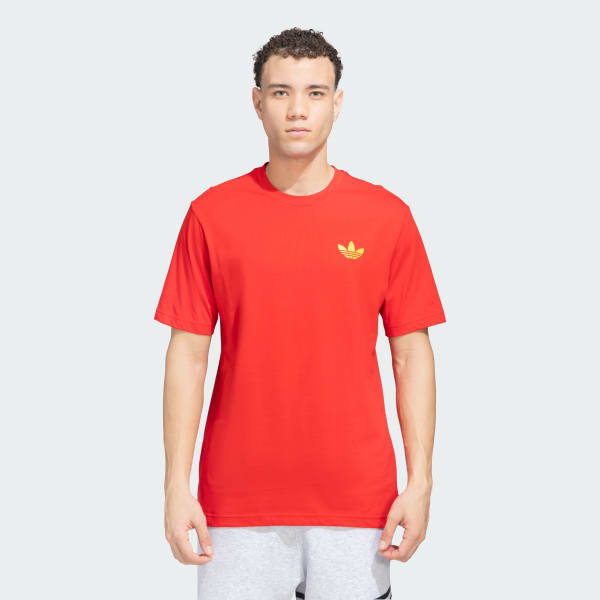 Red adidas Originals Teacup Tee