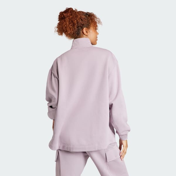 adidas ALL Fleece Purple US adidas | - Women\'s Quarter-Zip Lifestyle SZN | Sweatshirt