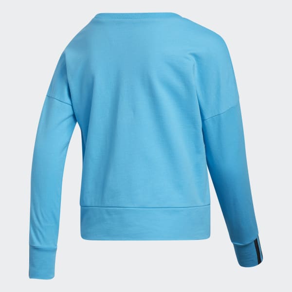 adidas 3-Stripes Pullover Sweatshirt - Blue | adidas US