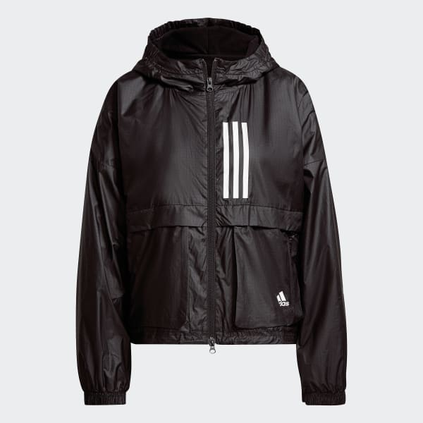 Zwart adidas Sportswear WND.RDY Geweven Jack BS063