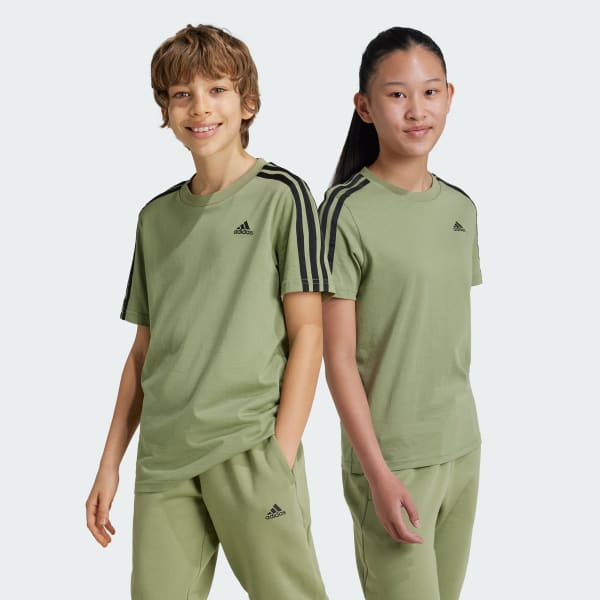 Polera Essentials 3 Tiras Algodon Verde adidas adidas Chile
