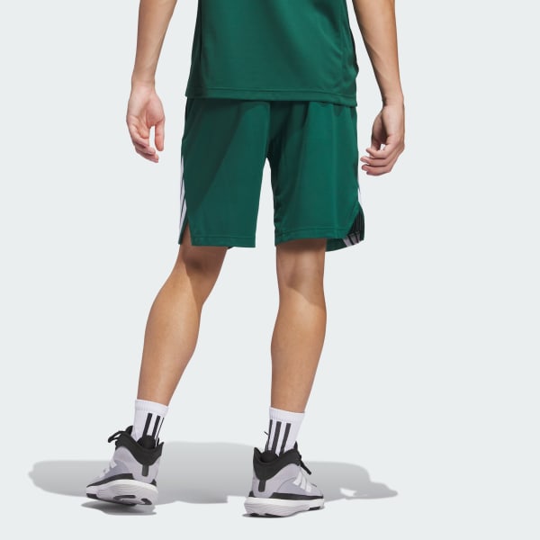 Green Legends 3-Stripes Basketball Shorts
