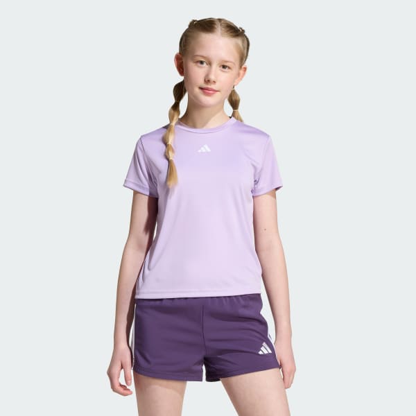 Purple Train Essentials Regular Fit Logo Training Tee Kids