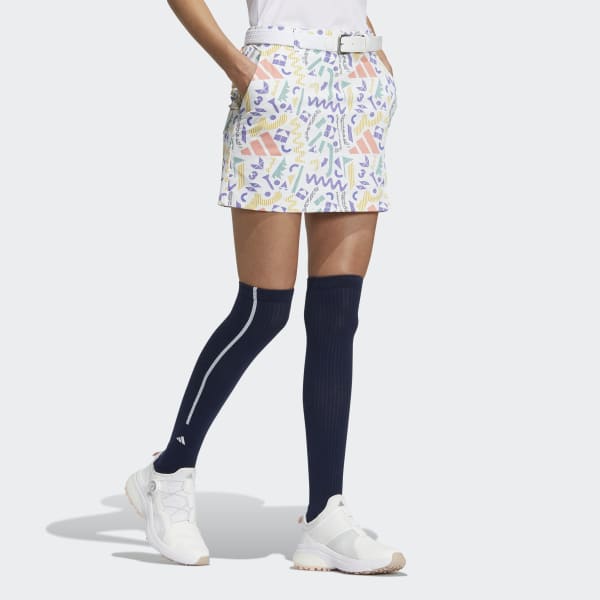 White Graphic Skirt