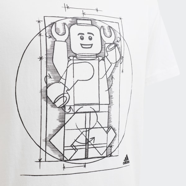 White adidas x LEGO® Graphic T-Shirt P1691