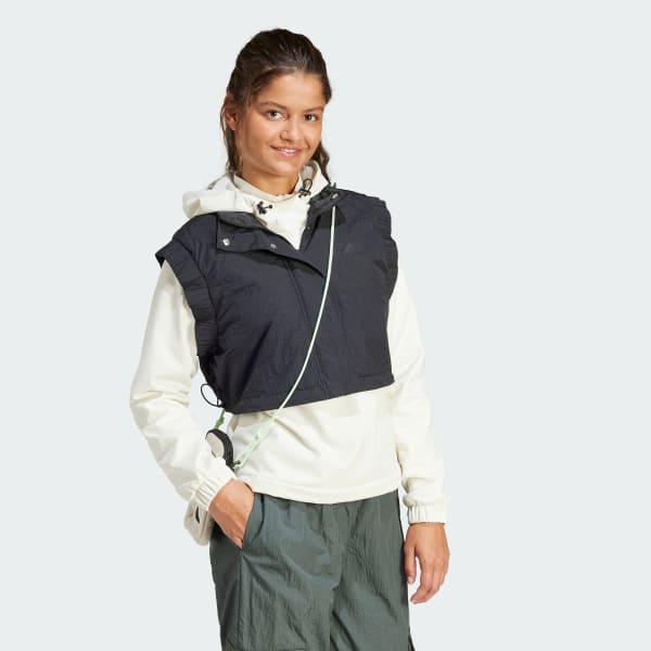 Noir Veste crop sans manches City Escape 