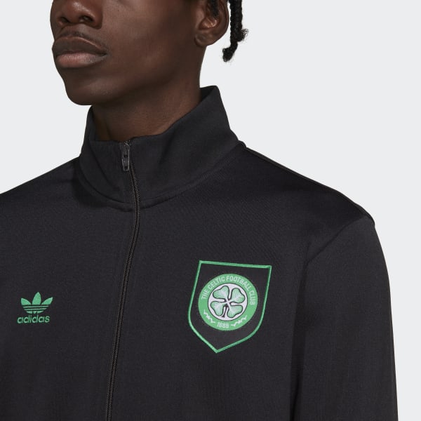 Sort Celtic FC Essentials Trefoil Track Top BUS99
