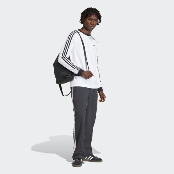 ホワイト スリーストライプス ロングスリーブ Tシャツ