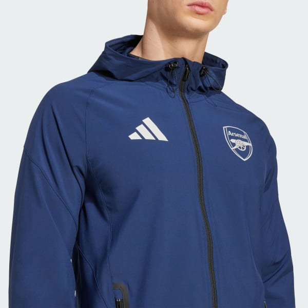 adidas Arsenal Tiro 25 Competition Vis Tech Travel Jacket - Blue