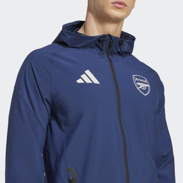 adidas Arsenal Tiro 25 Competition Vis Tech Travel Jacket - Blue