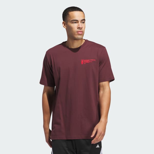 Burgundy Worldwide Hoops Graphic Tee