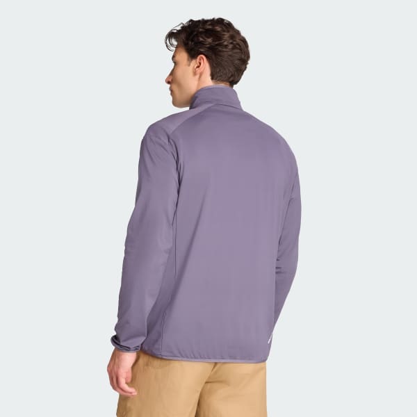 Morado Chaqueta técnica de felpa con cierre medio Terrex Multi CLIMAWARM 