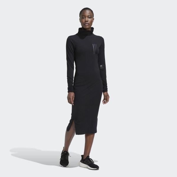 Zwart Mission Victory Mid-Length Jurk CN814