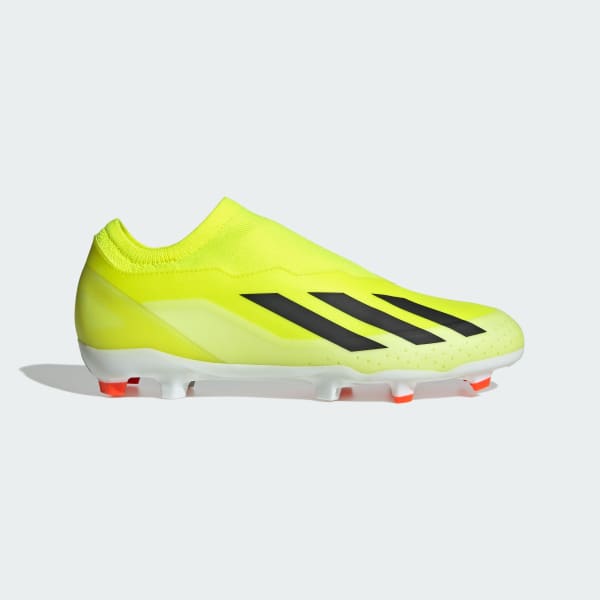 Yellow X Crazyfast League Laceless Firm Ground Boots