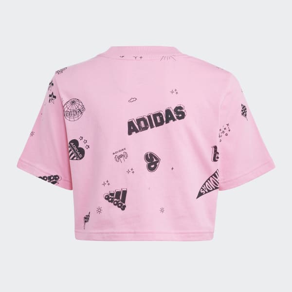 adidas Playera Corta Estampada Brand Love Ni os Rosa adidas Mexico