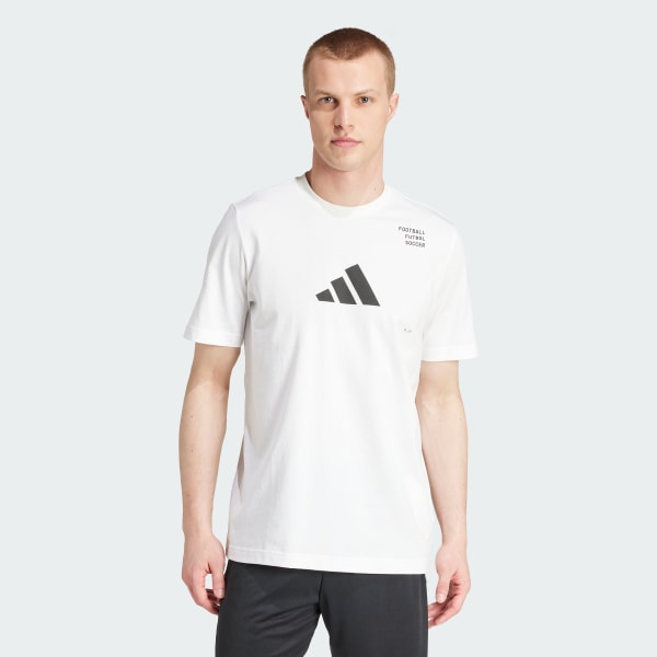 White Football Category Logo Tee