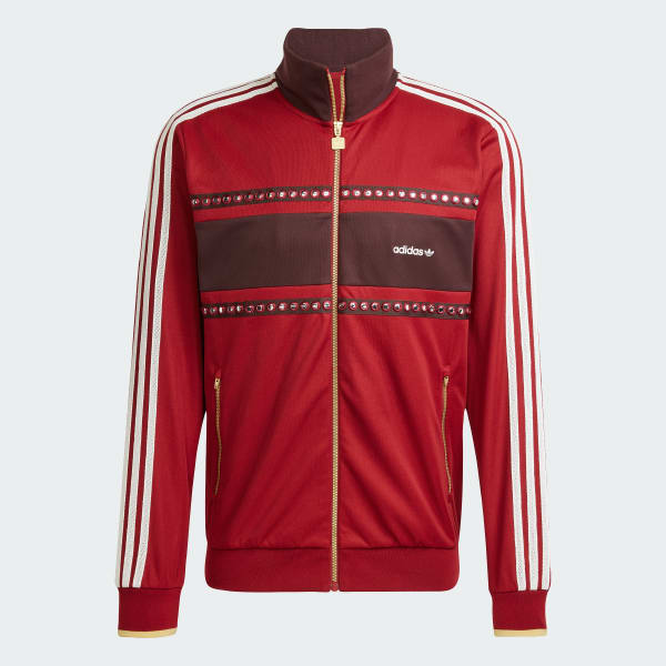 Red adidas Originals Retro Sports Cricket-Inspired Track Top